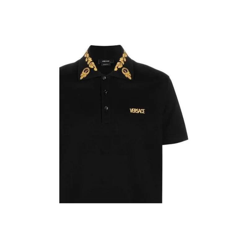 VERSACE SS23 Polo Shirt Men's Black-6