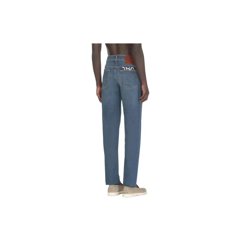JACOB COHEN Nick Logo Patch Straight-Leg Jeans-2
