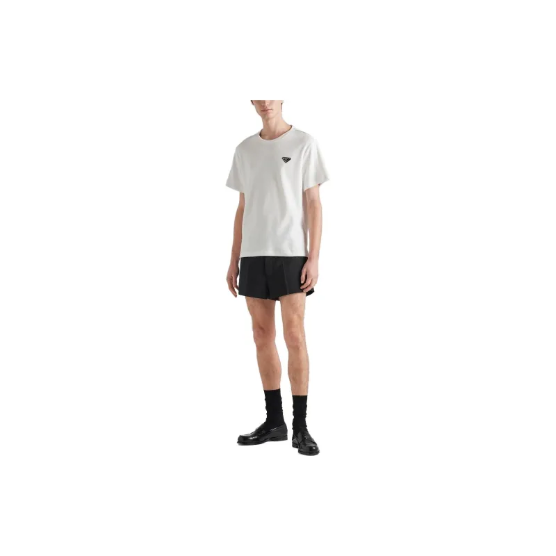 PRADA Triangle logo Terry T shirt-1