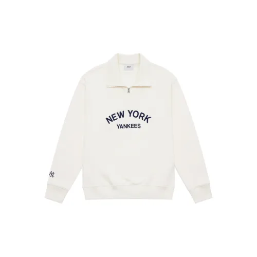 MLB College Style Series Sweatshirts Unisex Cream White