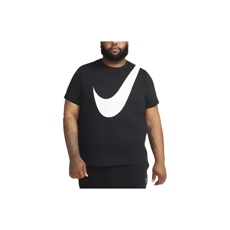 Nike Sportswear Swoosh Cotton Crewneck T-Shirt Black-4
