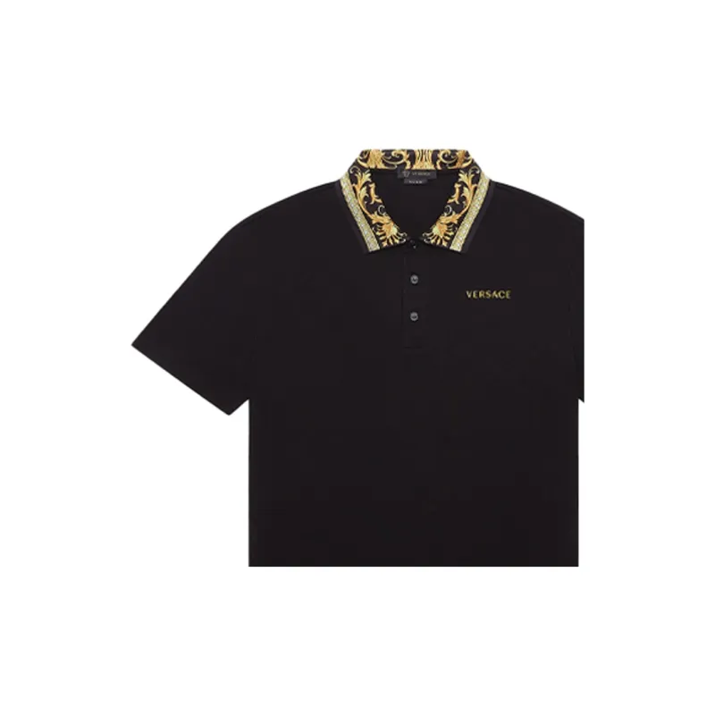 VERSACE Polo Shirts Men Black-3