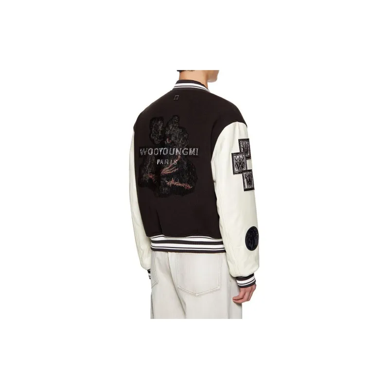 WOOYOUNGMI Patch detail Bomber Jacket-4