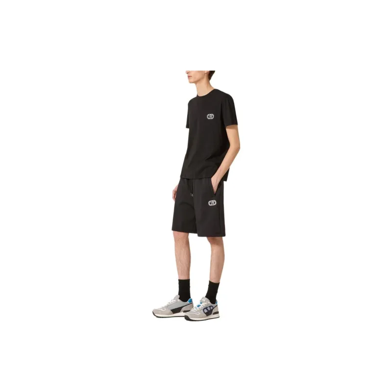 Valentino Embroidered V Logo Tee-8