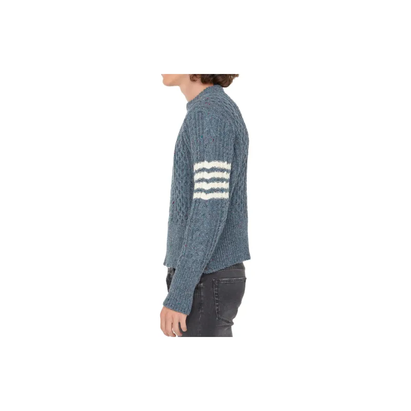 THOM BROWNE Sweaters Men Blue-3