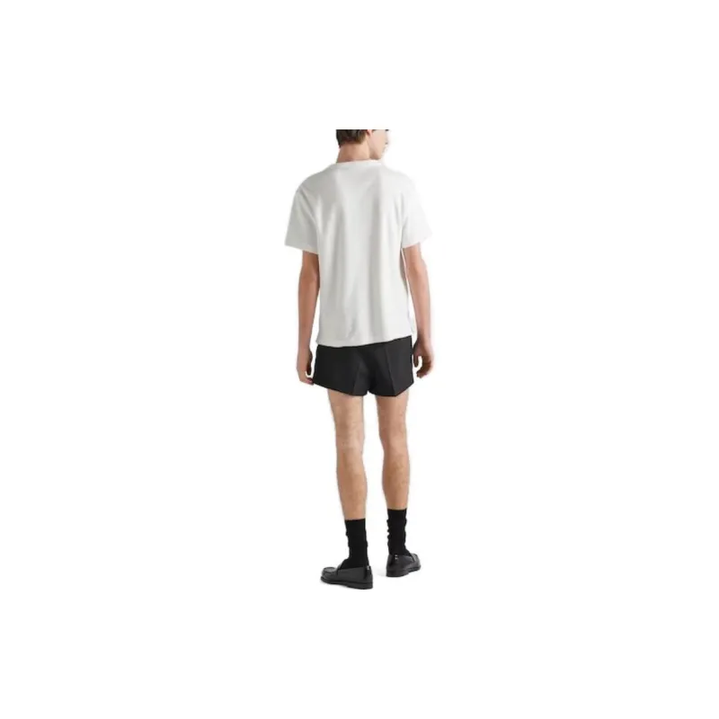 PRADA Triangle logo Terry T shirt-3