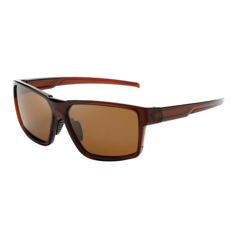 JEANSWEST TR90 Irregular Shape Sunglasses Unisex Bright Black Sand Black Tea Brown-3