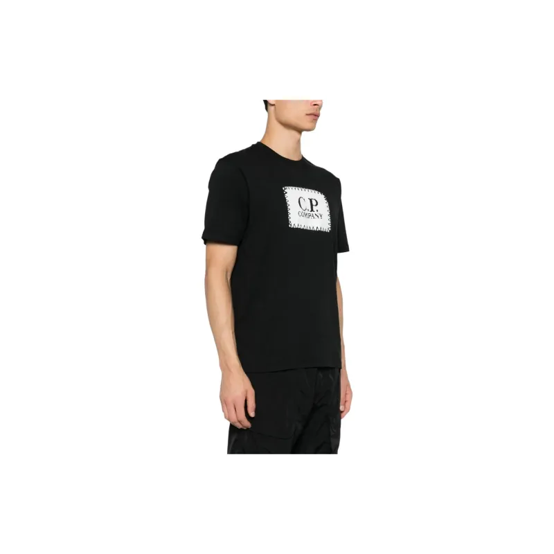 C.P.Company Logo Label Crewneck T Shirt-3