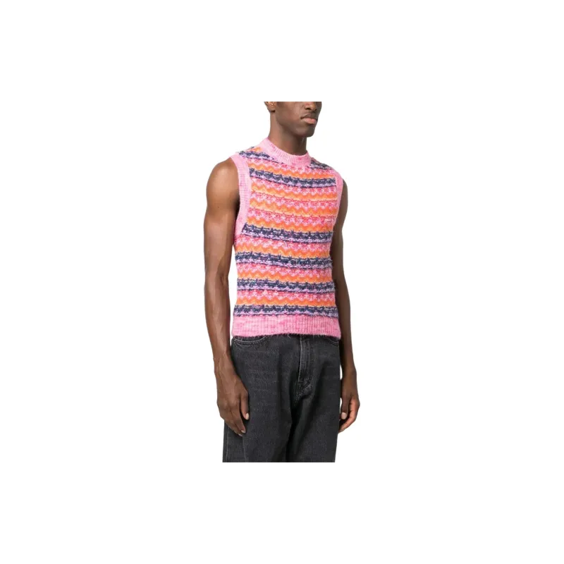 ANDERSSON BELL Zigzag Pattern embroidered Knitted Top-4