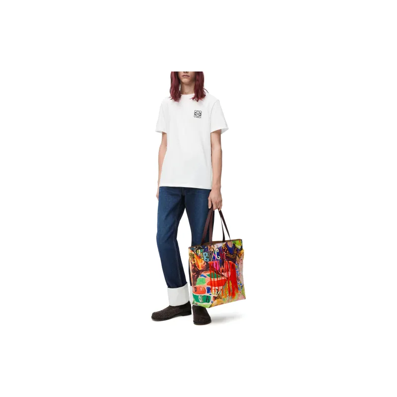 LOEWE Anagram Cotton T shirt-5