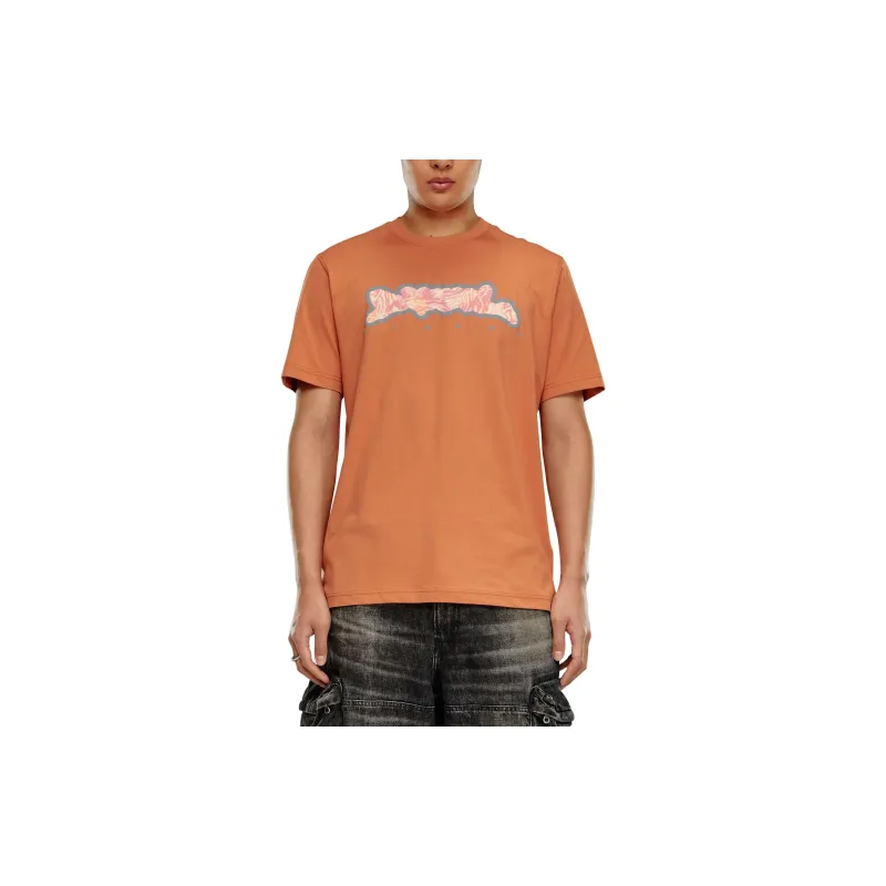 DIESEL T-Shirts Men Orange-1