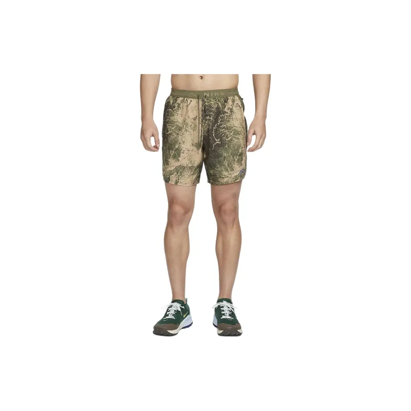 Nike Stride Casual Shorts Men's Medium Olive Green/Black-3