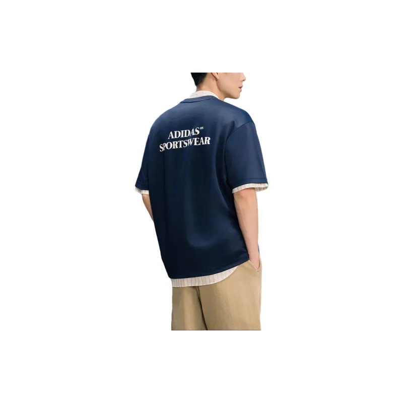 Adidas T Shirt Men's College Navy-4