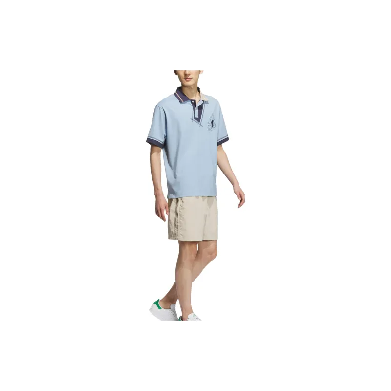 Adidas Originals Polo Shirts Unisex Sky Blue-2
