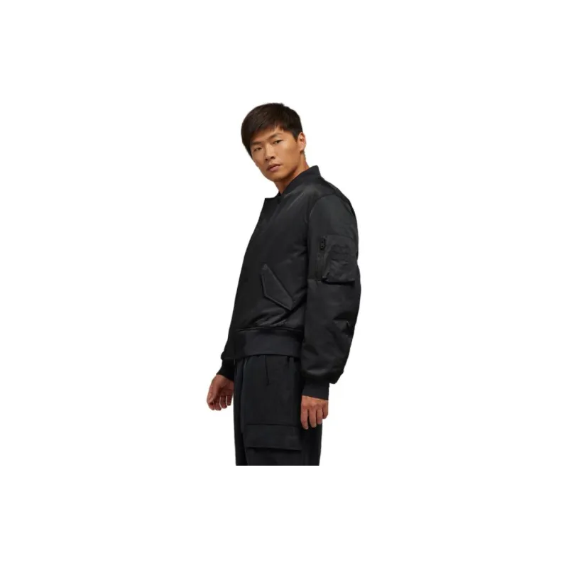 Y 3 Band Collared Zipped Bomber Jacket-2