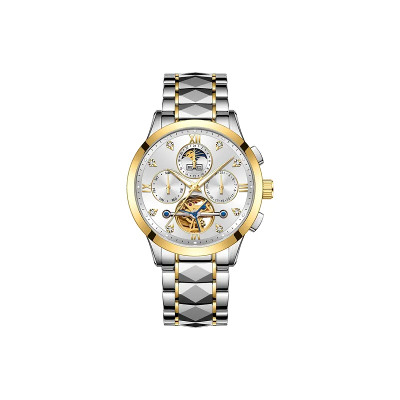 BEXEI Automatic Mechanical Movement Stainless Steel Watchband Watch Men's Watches Blue Dial-21