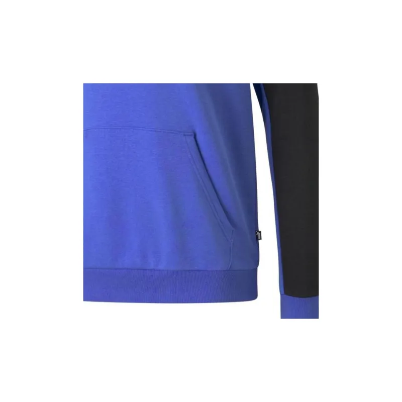 PUMA ESS BLOCK X TAPE HOODIE FL Sweatshirt Men's Blue-7