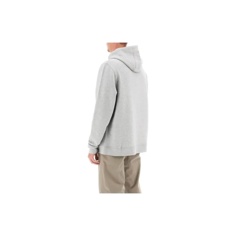 BARBOUR X Maison Kitsuné Logo embroidered Cotton Hoodie-2