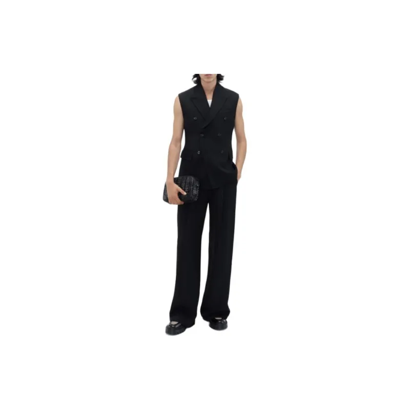 AMIRI Double-Breasted Sleeveless Blazer Jackets Coats Men's Black-1