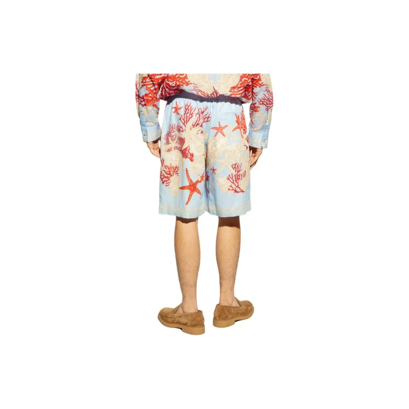 VERSACE Barocco Sea Pattern Printed Shorts-2