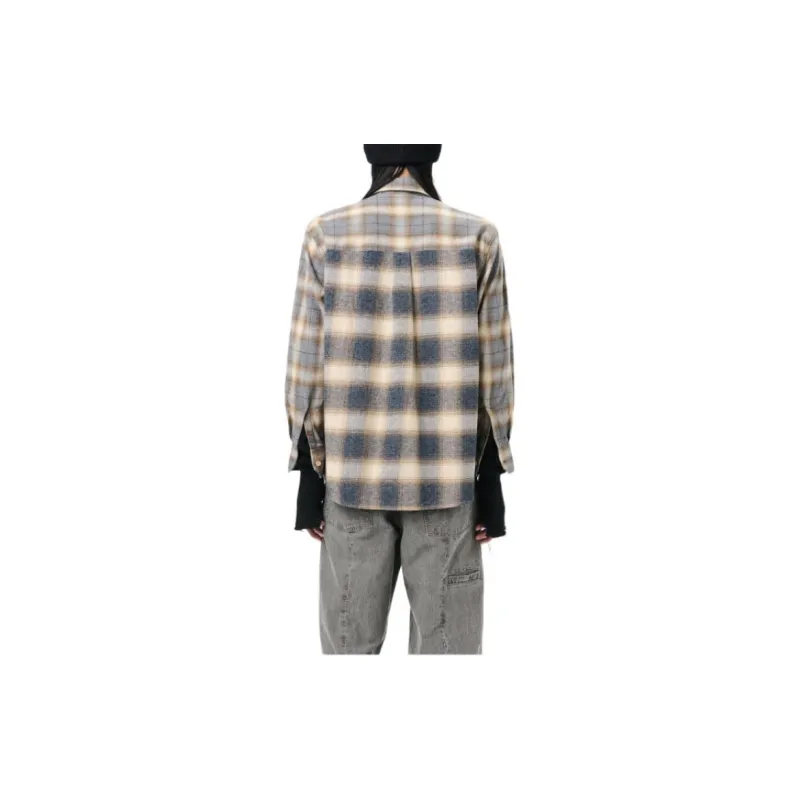 OUR LEGACY Above Check Pattern Buttoned Shirt-4