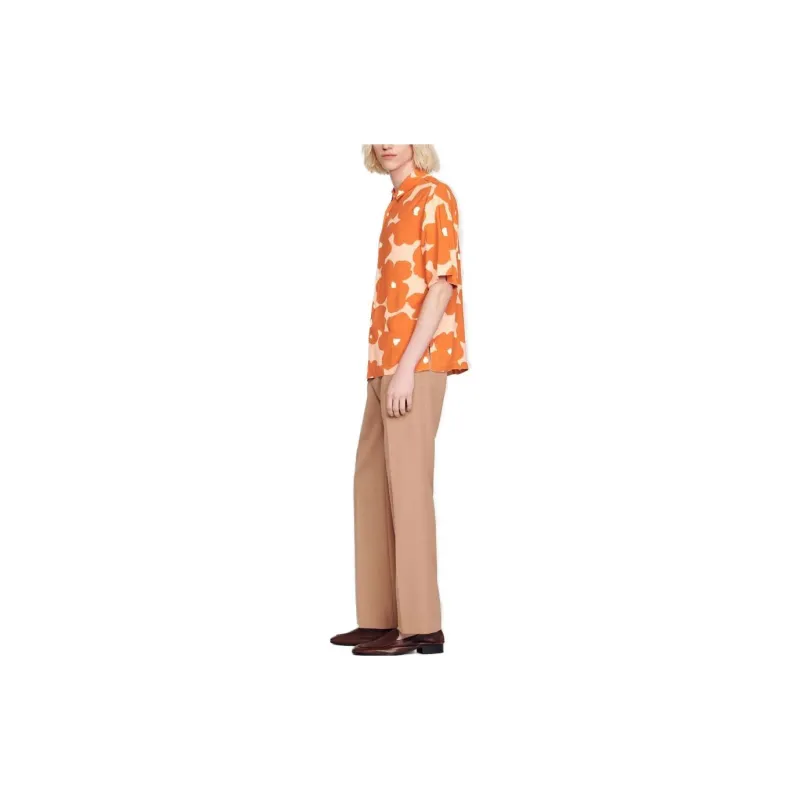 Sandro Shirts Men Orange-3