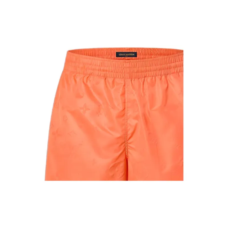 LOUIS VUITTON Monogram Nylon Swim Board Shorts Casual Shorts Men's Orange-3