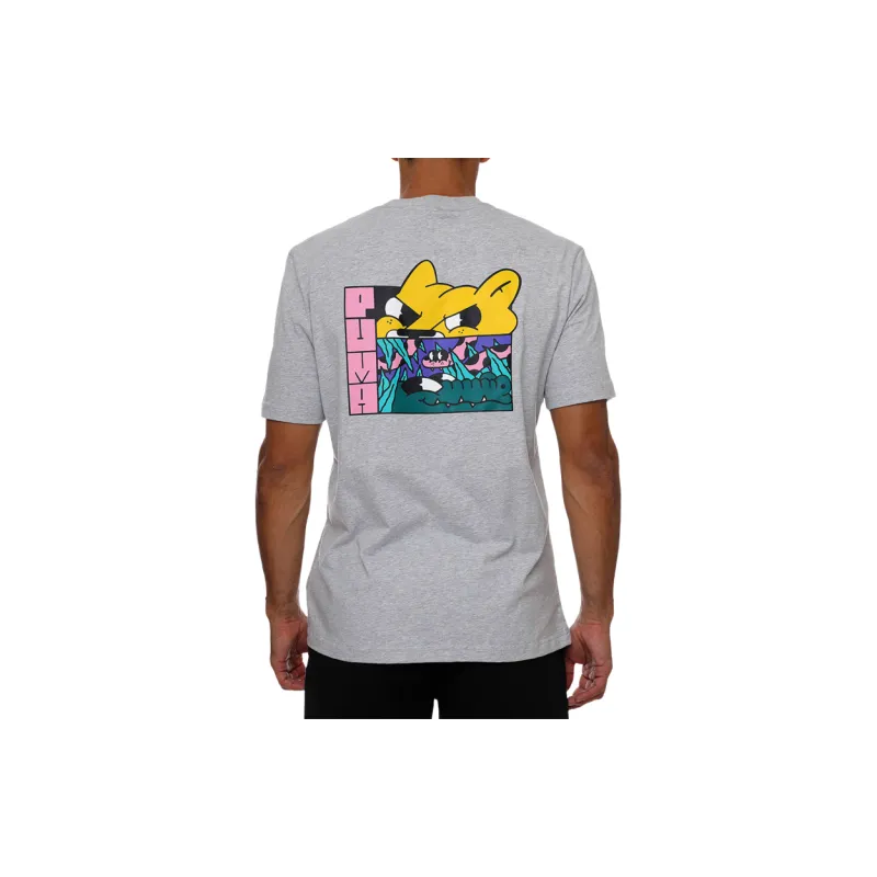 PUMA X BOKU T Shirts Men Gray-3