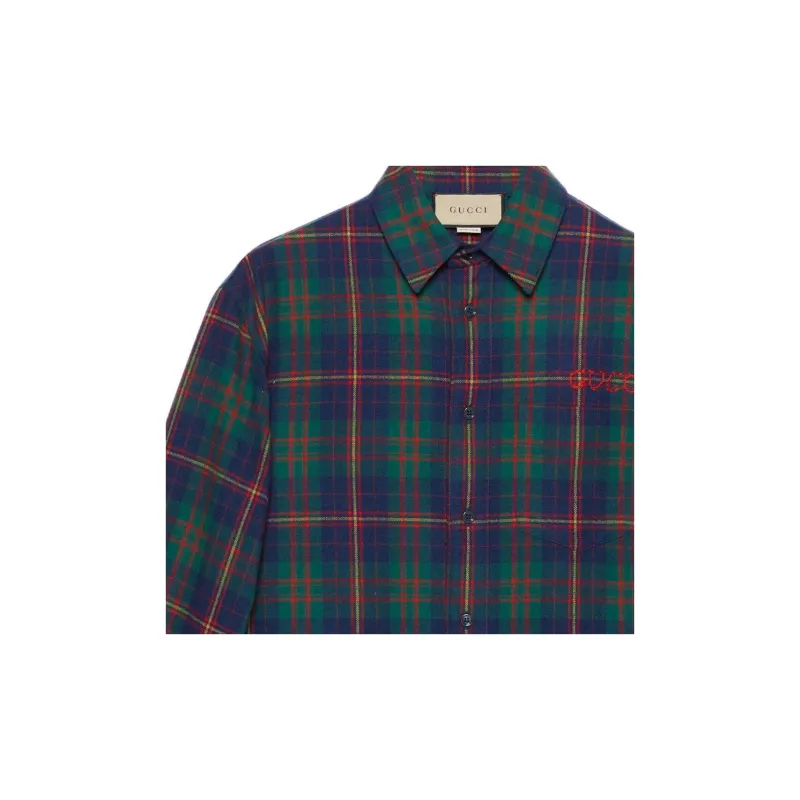GUCCI Check Pattern Shirt-3