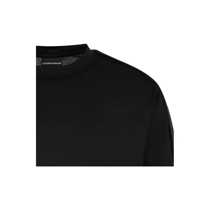 EMPORIO ARMANI Logo tape Cotton T shirt-6
