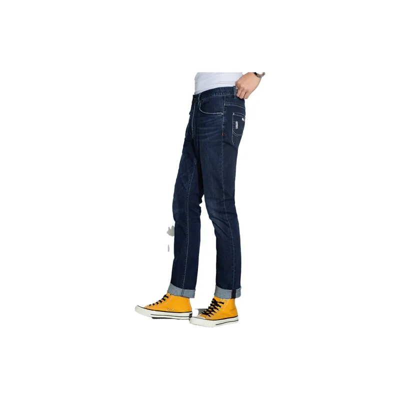 Lee FW22 Slim Fit Pants Jeans Men's Dark Blue-5