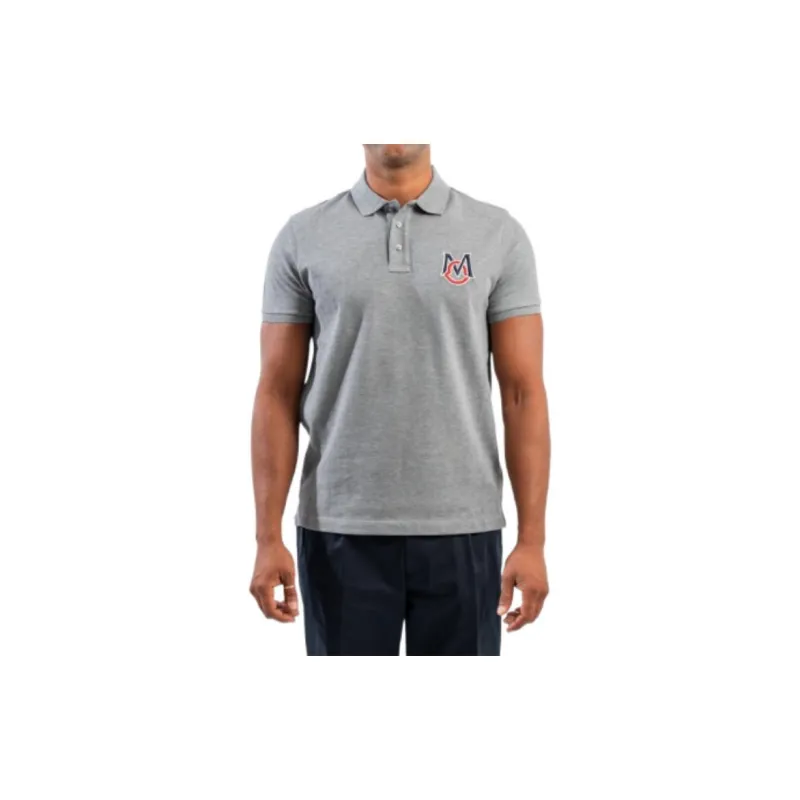 Moncler Polo Shirts Men Gray-2
