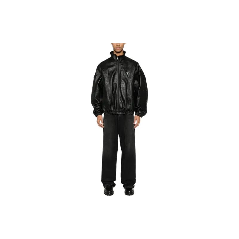 Doublet Logo-print Leather Jacket-1