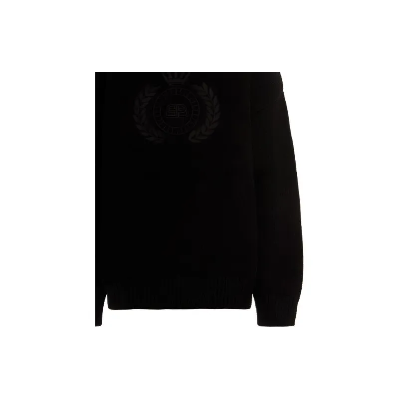 Balenciaga Bb Laurel Crown Logo Crewneck Knitted Sweater-6
