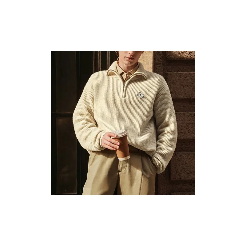 Skechers Diamond Series Sweatshirts Men Tofu White-3