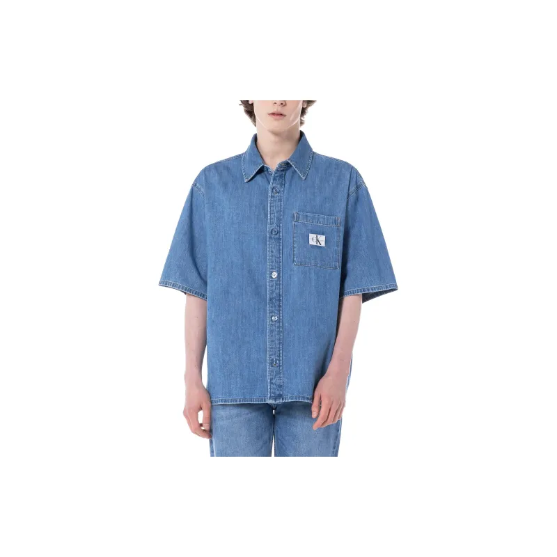 CALVIN KLEIN Shirt Men's Medium Blue-2