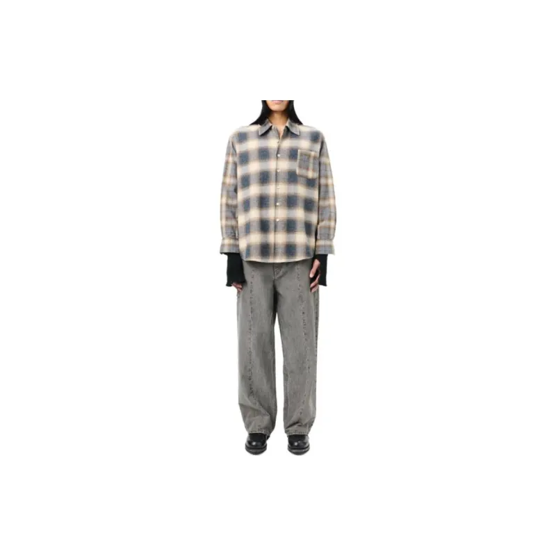 OUR LEGACY Above Check Pattern Buttoned Shirt-1
