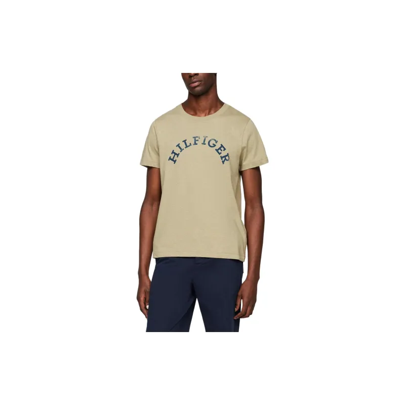 Tommy Hilfiger Monotype Arched Logo T-Shirt T-Shirt Men's Olive Green-3