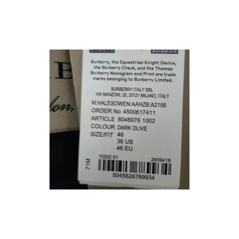 Burberry FW23 Coats Men's Dark Olive-2