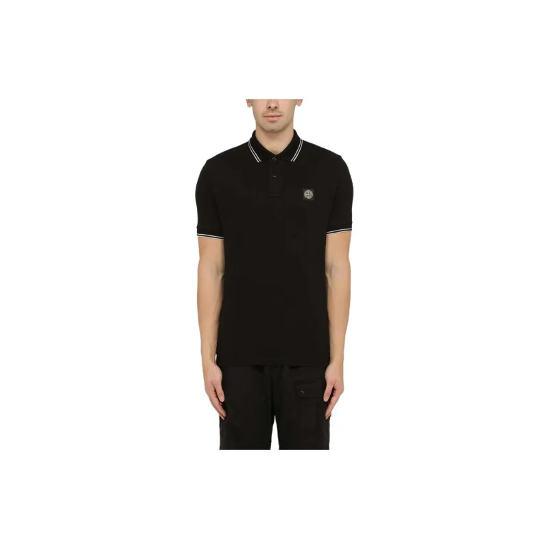 STONE ISLAND Logo Patch Short Sleeved Polo Shirt-2