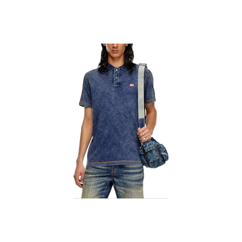 DIESEL T Swind Logo Patch Polo Shirt-2
