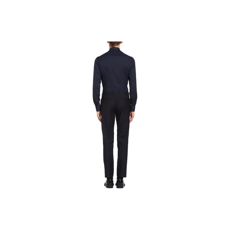 PRADA Shirts Men Navy Blue-2