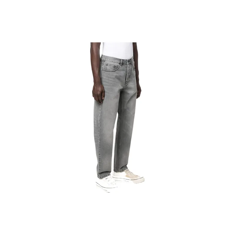 Carhartt WIP Newel Logo Patch Straight Leg Jeans-3