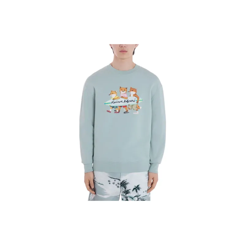 Maison Kitsune Surfing Fox Crewneck Sweatshirt-3