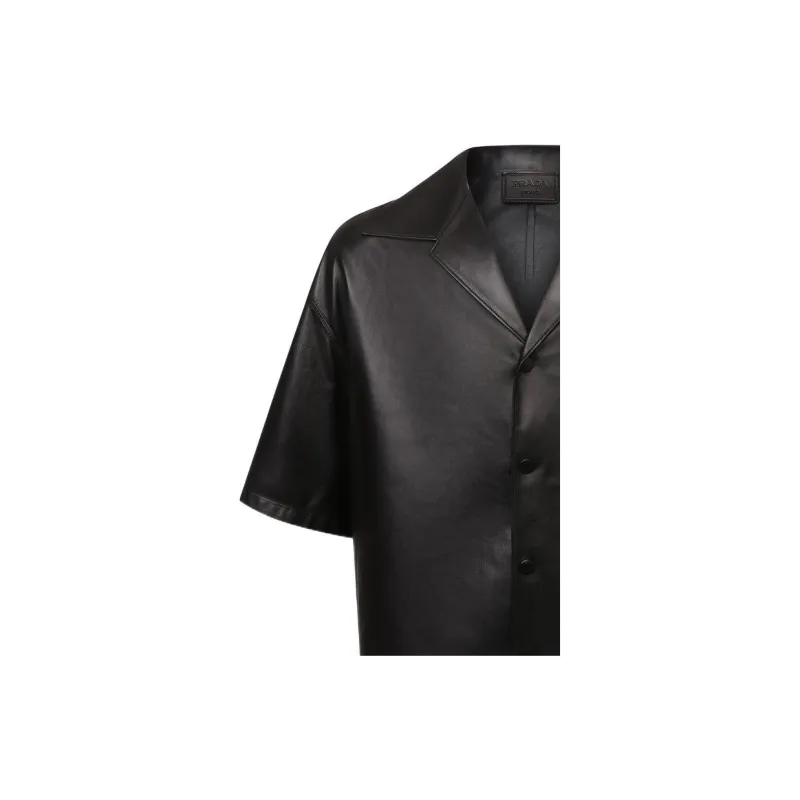 PRADA Nappa leather Bowling Shirt-4