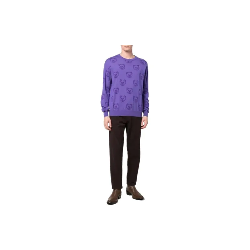 MOSCHINO Sweaters Men Purple-1