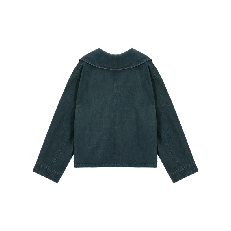 UNVESNO Jackets Unisex Vintage Blue-1
