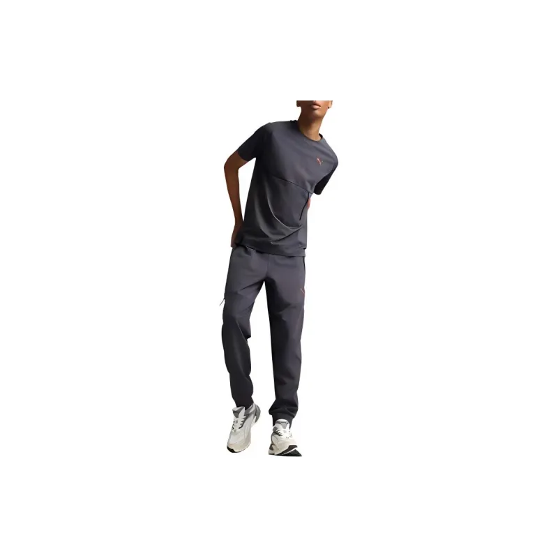 PUMA PUMATECH Knitted Sports Pants Men's Dark Gray-3