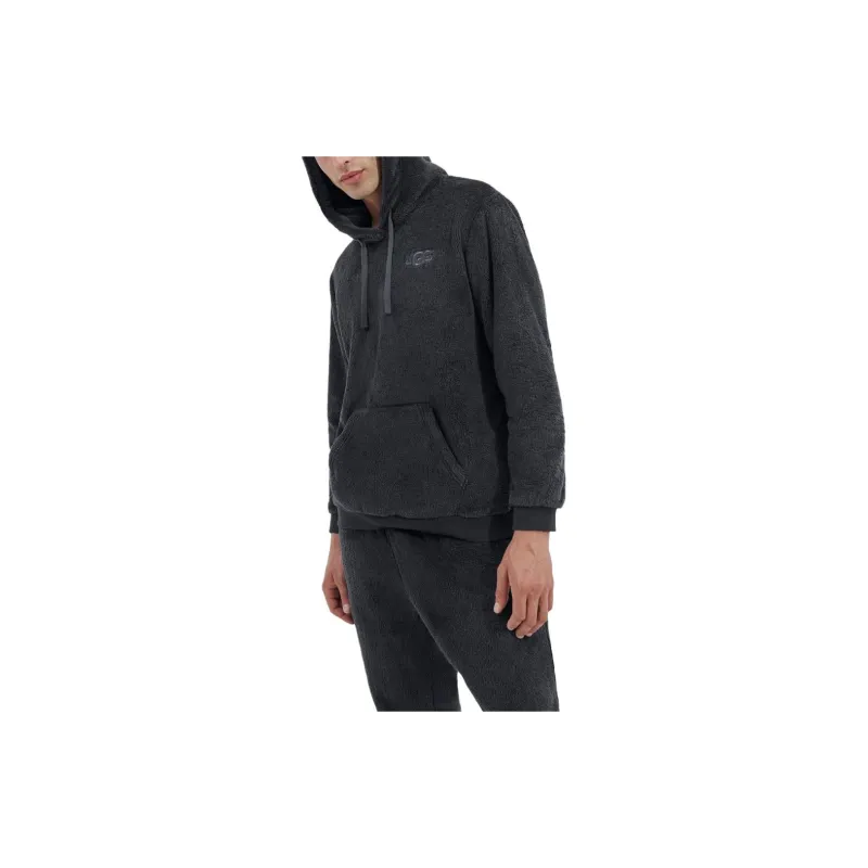 UGG Giles UGGfluff Hoodie Sweatshirt Men's Black-1