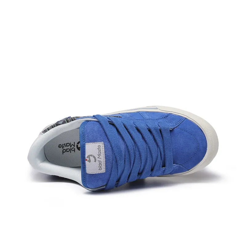 BladMaste Slip Resistant, Abrasion Resistant, Lightweight Low Top Skateboard Shoes Unisex Blue-3